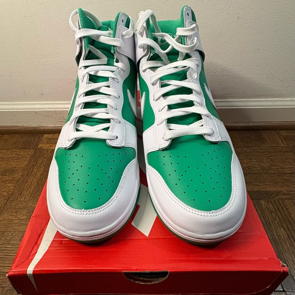Nike Dunk Hi Retro BTTYS (Be True To Your School) Stadium Green and White